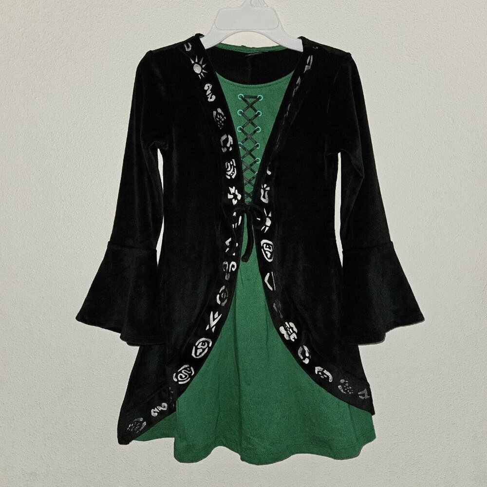 Disney Hocus Pocus Winifred Sanderson Halloween Costume Dress Girls Medium 7/8